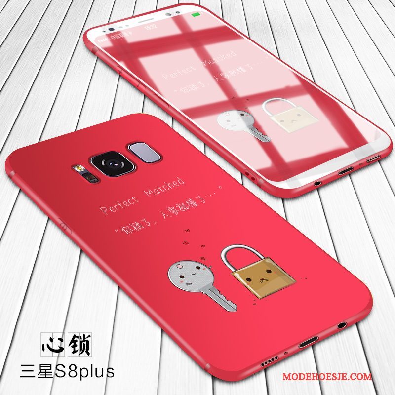 Hoesje Samsung Galaxy S8+ Scheppend Trendy Merk Rood, Hoes Samsung Galaxy S8+ Siliconen Persoonlijktelefoon