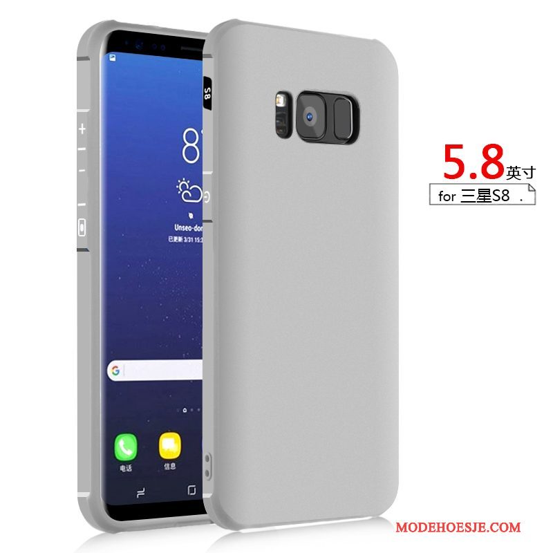 Hoesje Samsung Galaxy S8 Siliconen Anti-fall Schrobben, Hoes Samsung Galaxy S8 Zakken Telefoon Donkerblauw