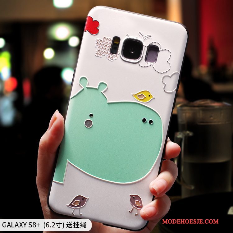 Hoesje Samsung Galaxy S8+ Siliconen Licht Groen, Hoes Samsung Galaxy S8+ Zacht Telefoon Mini