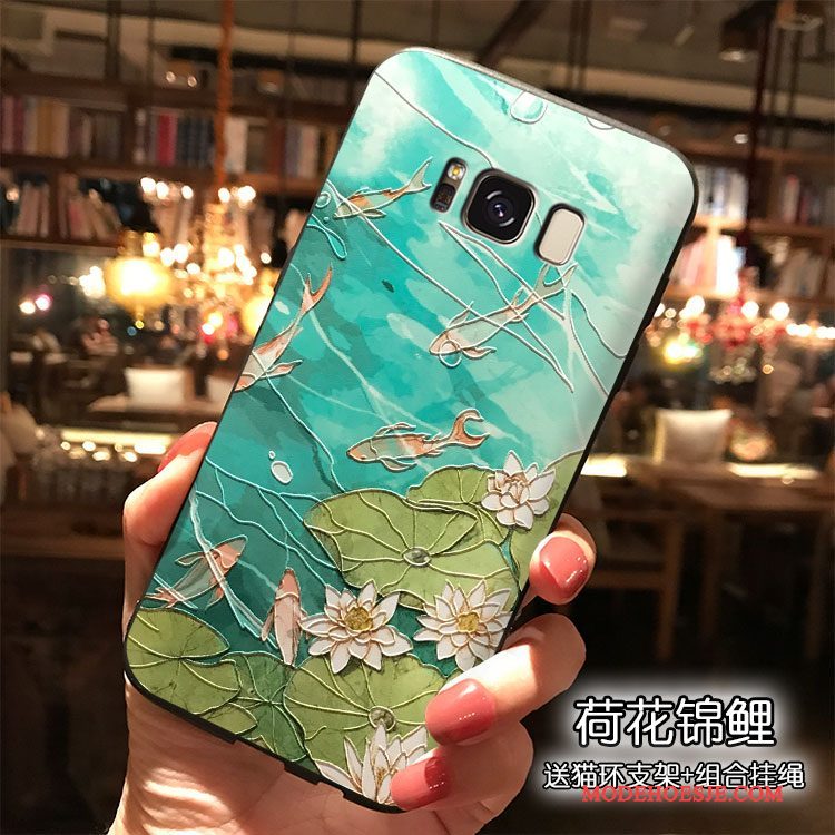 Hoesje Samsung Galaxy S8 Siliconen Telefoon Trend, Hoes Samsung Galaxy S8 Wind Groen