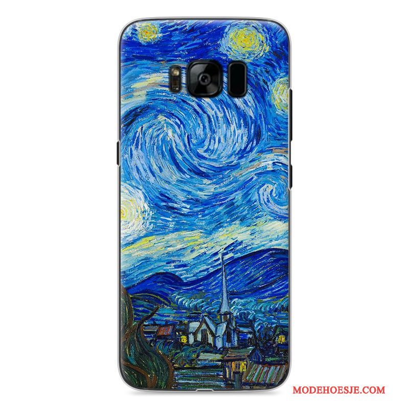 Hoesje Samsung Galaxy S8 Spotprent Telefoon Hard, Hoes Samsung Galaxy S8 Geschilderd Blauw