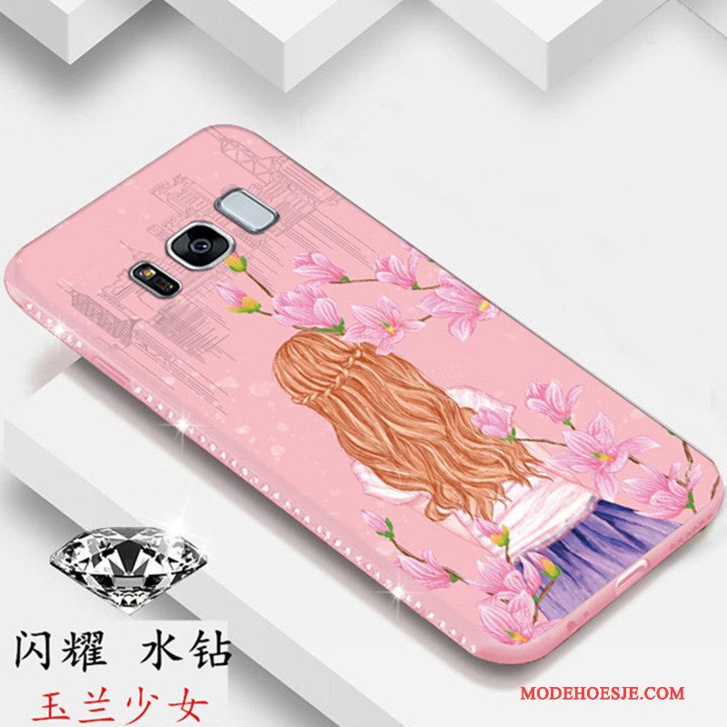 Hoesje Samsung Galaxy S8+ Trass Zwarttelefoon, Hoes Samsung Galaxy S8+ Zakken Rood