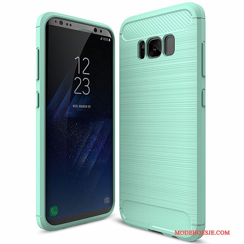 Hoesje Samsung Galaxy S8 Zacht Fibertelefoon, Hoes Samsung Galaxy S8 Siliconen Rood