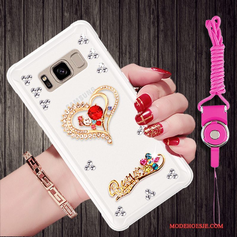 Hoesje Samsung Galaxy S8 Zacht Goud Hanger, Hoes Samsung Galaxy S8 Bescherming Persoonlijktelefoon