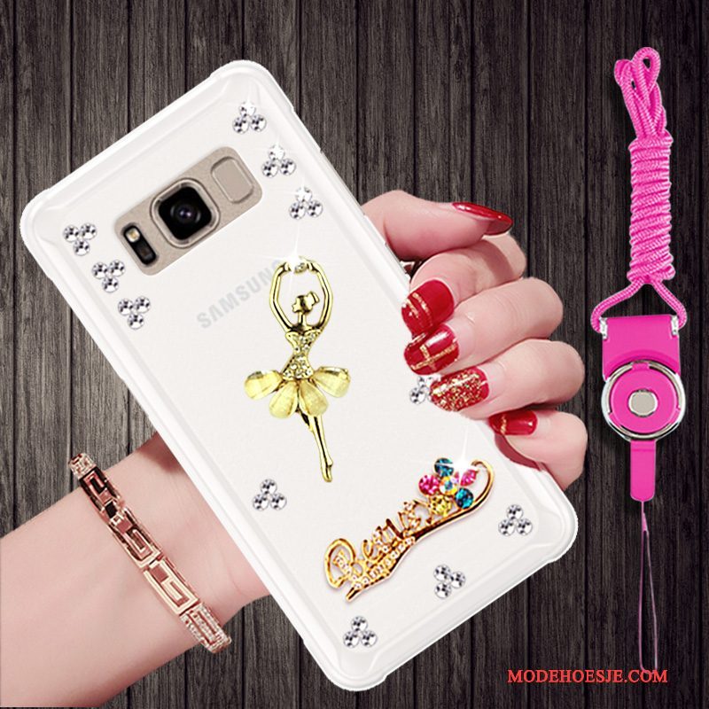 Hoesje Samsung Galaxy S8 Zacht Goud Hanger, Hoes Samsung Galaxy S8 Bescherming Persoonlijktelefoon