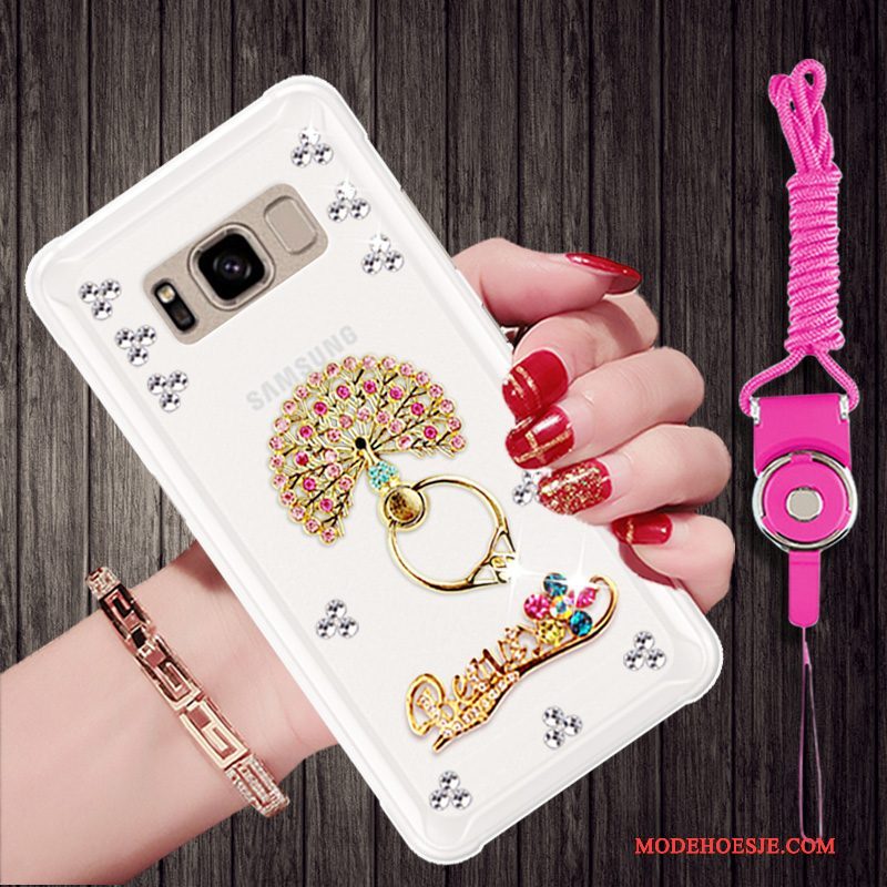 Hoesje Samsung Galaxy S8 Zacht Goud Hanger, Hoes Samsung Galaxy S8 Bescherming Persoonlijktelefoon