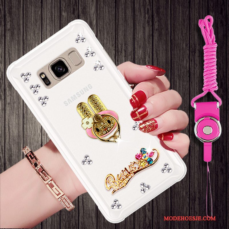 Hoesje Samsung Galaxy S8 Zacht Goud Hanger, Hoes Samsung Galaxy S8 Bescherming Persoonlijktelefoon