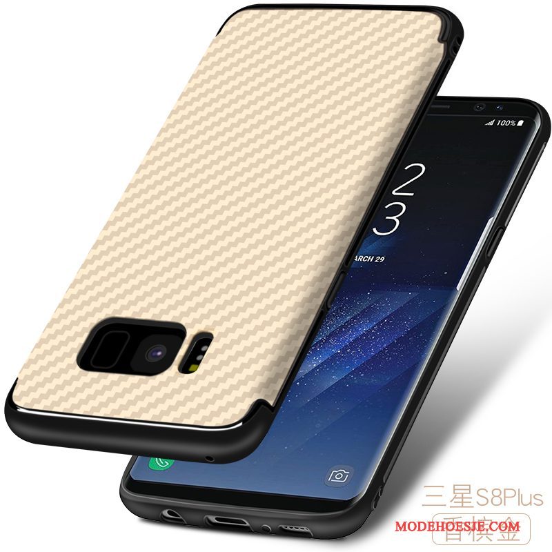 Hoesje Samsung Galaxy S8+ Zacht Hard Fiber, Hoes Samsung Galaxy S8+ Siliconen Anti-fall Patroon