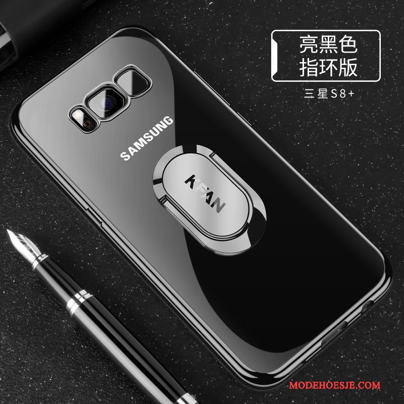 Hoesje Samsung Galaxy S8+ Zacht Trend Donkerblauw, Hoes Samsung Galaxy S8+ Siliconen Telefoon Doorzichtig