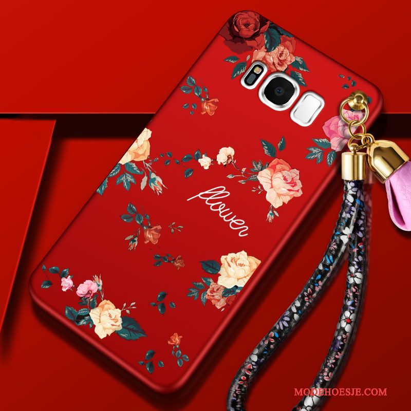 Hoesje Samsung Galaxy S8 Zakken Anti-fall Schrobben, Hoes Samsung Galaxy S8 Siliconen Rood Hanger