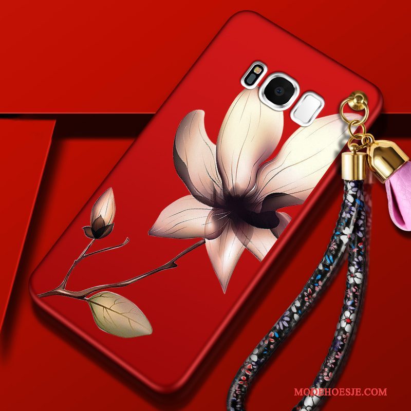 Hoesje Samsung Galaxy S8 Zakken Anti-fall Schrobben, Hoes Samsung Galaxy S8 Siliconen Rood Hanger