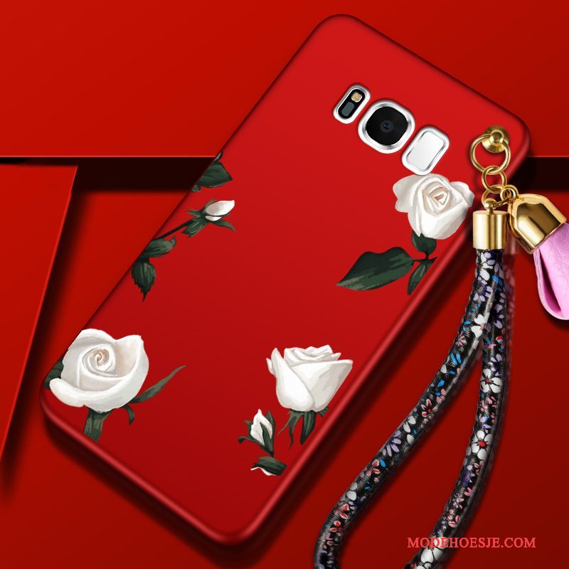 Hoesje Samsung Galaxy S8 Zakken Anti-fall Schrobben, Hoes Samsung Galaxy S8 Siliconen Rood Hanger