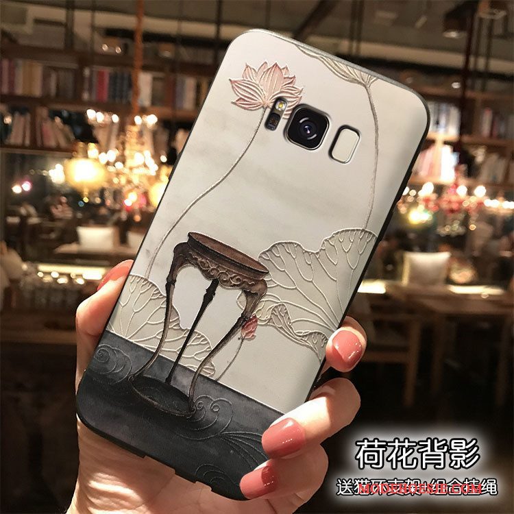 Hoesje Samsung Galaxy S8 Zakken Chinese Stijl Geel, Hoes Samsung Galaxy S8 Siliconen Telefoon Anti-fall