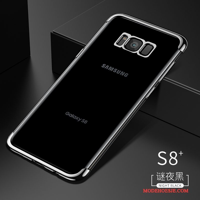 Hoesje Samsung Galaxy S8+ Zakken Doorzichtig Zwart, Hoes Samsung Galaxy S8+ Siliconen Trendtelefoon