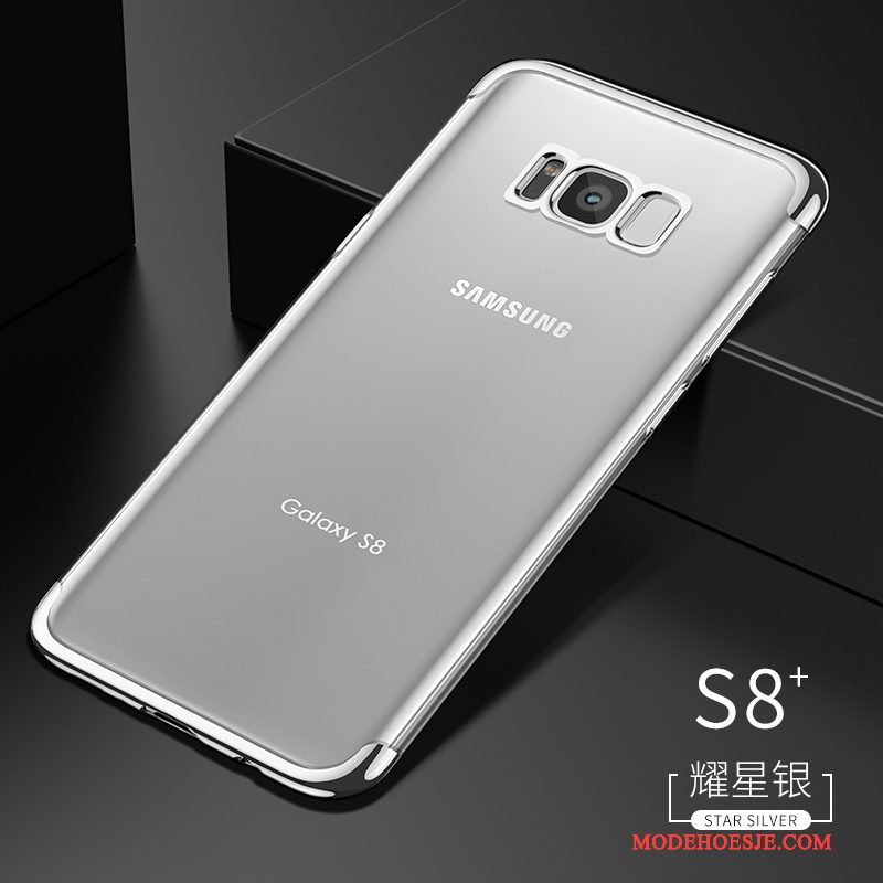 Hoesje Samsung Galaxy S8+ Zakken Doorzichtig Zwart, Hoes Samsung Galaxy S8+ Siliconen Trendtelefoon