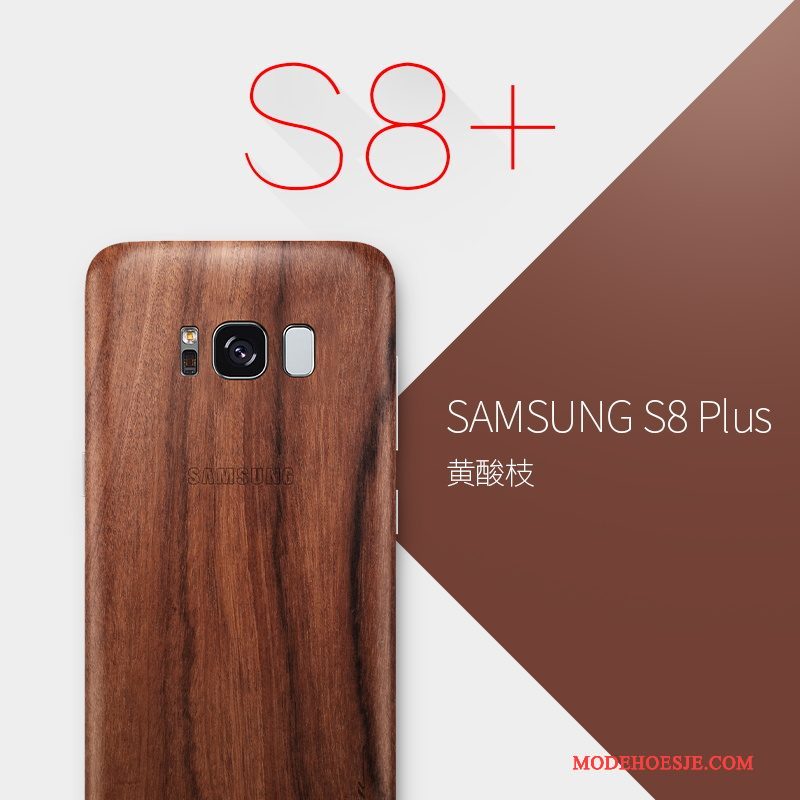 Hoesje Samsung Galaxy S8+ Zakken Duntelefoon, Hoes Samsung Galaxy S8+ Bescherming Massief Hout