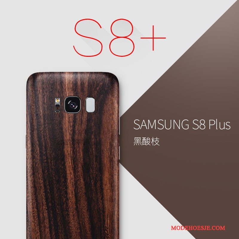 Hoesje Samsung Galaxy S8+ Zakken Duntelefoon, Hoes Samsung Galaxy S8+ Bescherming Massief Hout