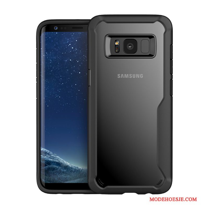 Hoesje Samsung Galaxy S8 Zakken Nieuw Doorzichtig, Hoes Samsung Galaxy S8 Siliconen Zwarttelefoon