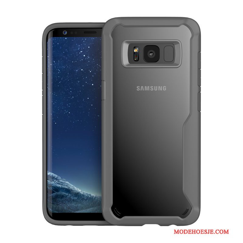 Hoesje Samsung Galaxy S8 Zakken Nieuw Doorzichtig, Hoes Samsung Galaxy S8 Siliconen Zwarttelefoon