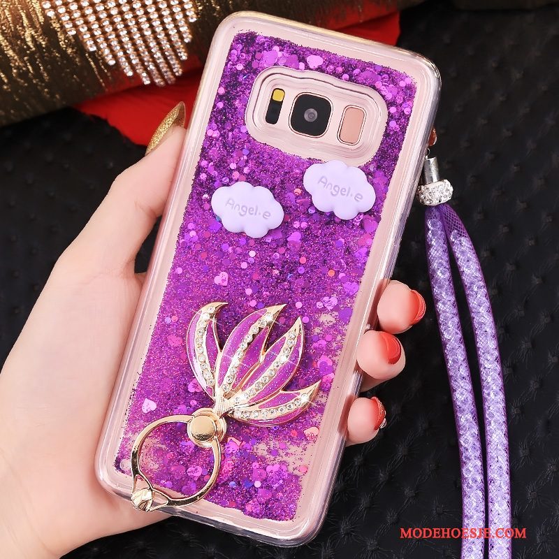 Hoesje Samsung Galaxy S8+ Zakken Telefoon Blauw, Hoes Samsung Galaxy S8+ Bescherming Drijfzand Hanger