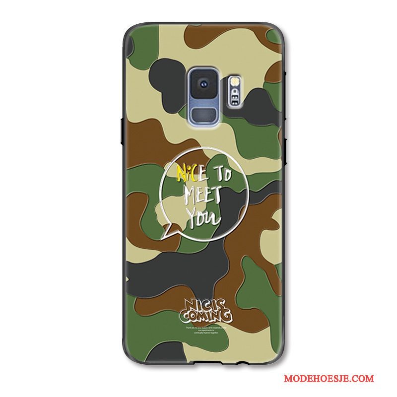 Hoesje Samsung Galaxy S9 Bescherming Anti-falltelefoon, Hoes Samsung Galaxy S9 Zakken Blauw Camouflage