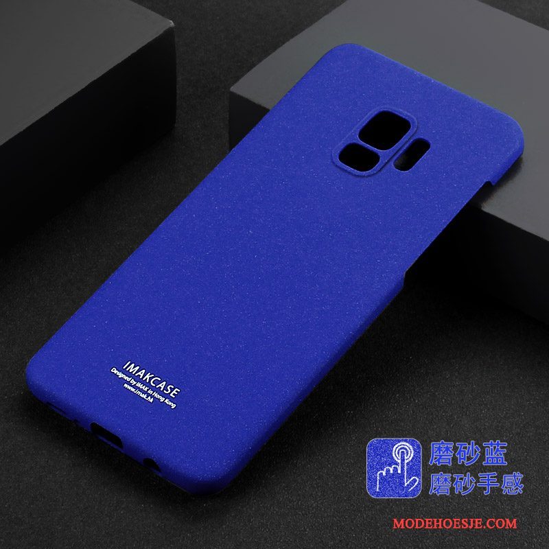 Hoesje Samsung Galaxy S9 Bescherming Blauw Trend, Hoes Samsung Galaxy S9 Scheppend Antislip Schrobben