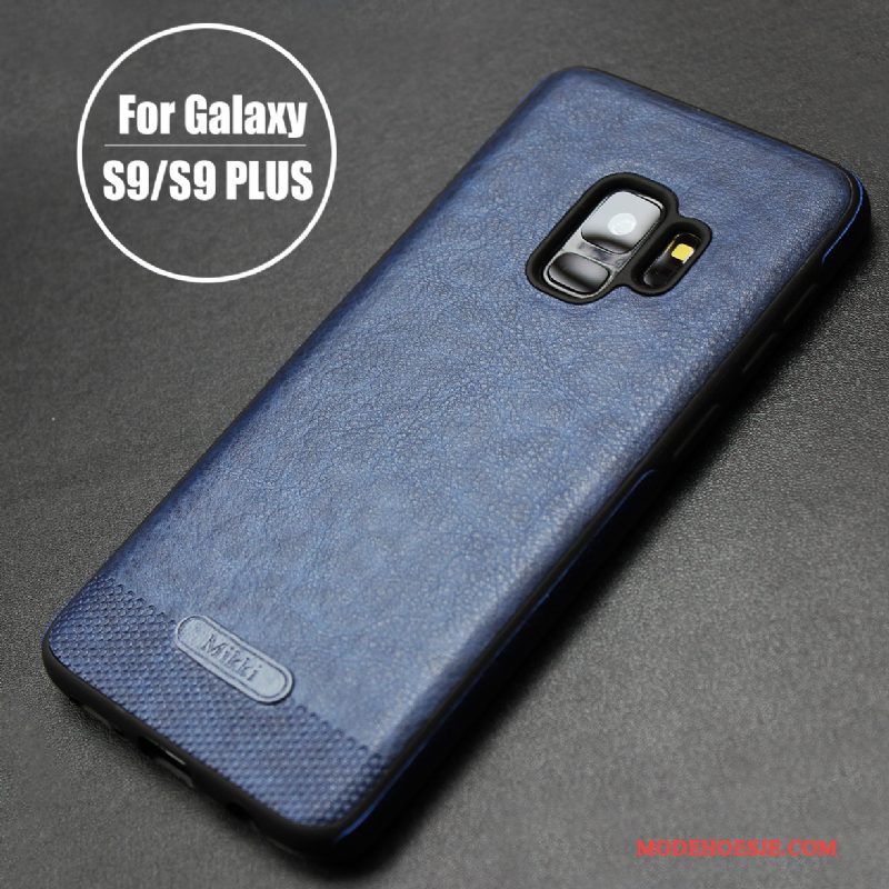 Hoesje Samsung Galaxy S9 Bescherming Bruin Bedrijf, Hoes Samsung Galaxy S9 Leer Eenvoudigetelefoon