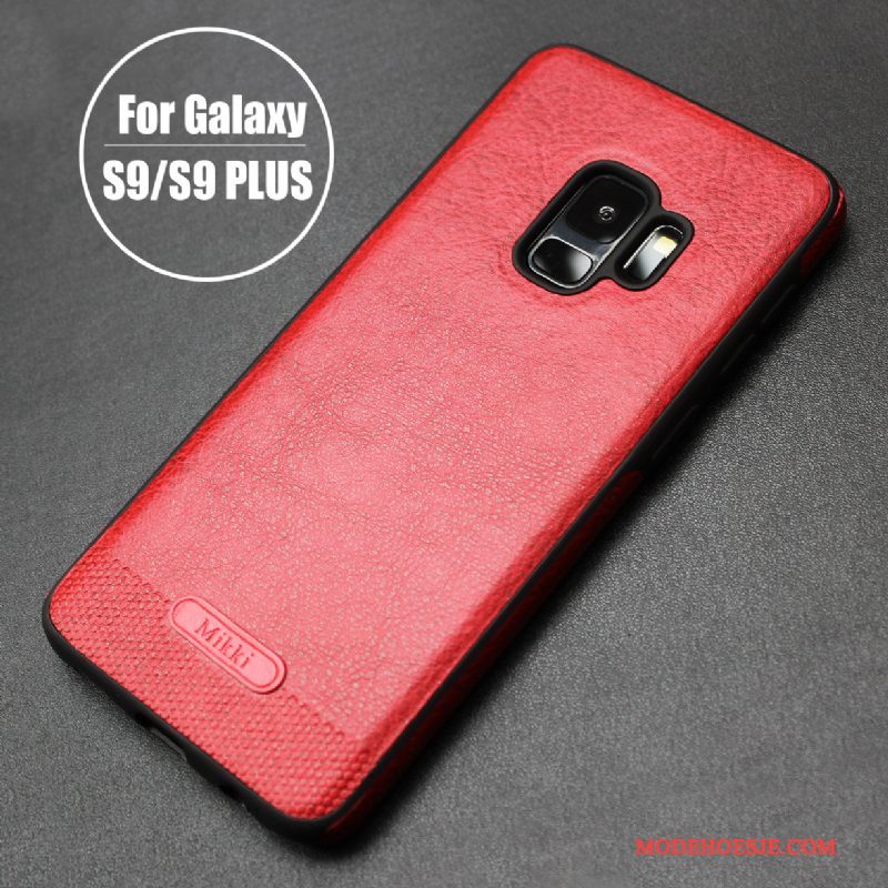 Hoesje Samsung Galaxy S9 Bescherming Bruin Bedrijf, Hoes Samsung Galaxy S9 Leer Eenvoudigetelefoon