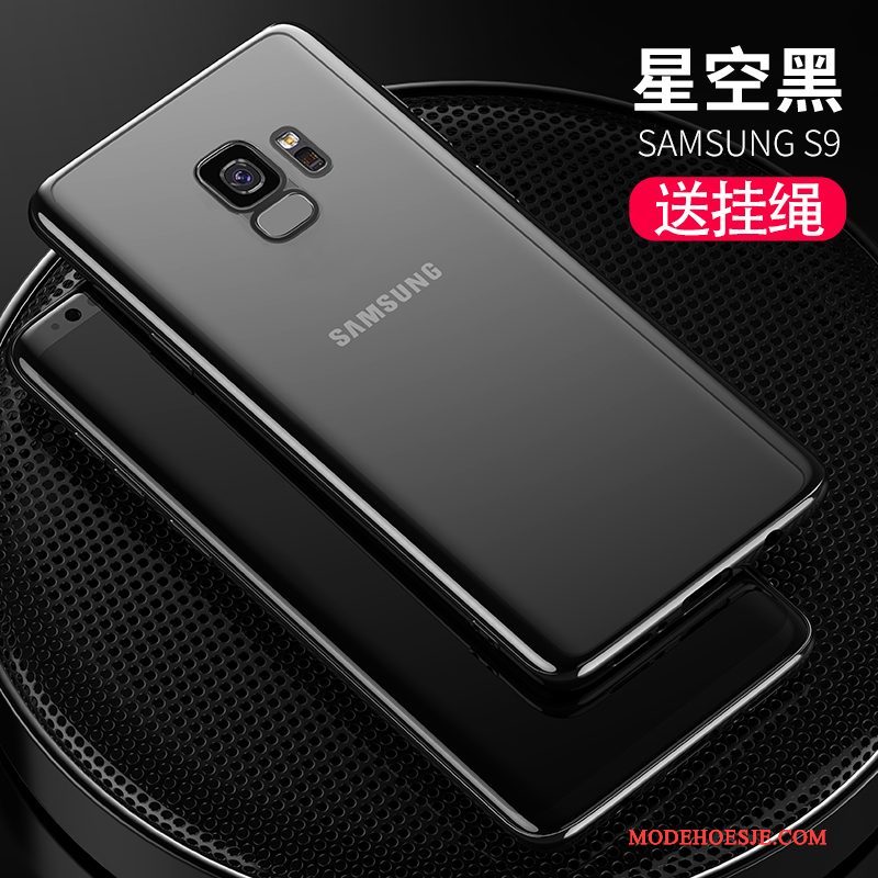 Hoesje Samsung Galaxy S9 Bescherming Doorzichtigtelefoon, Hoes Samsung Galaxy S9 Zacht Anti-fall Donkerblauw