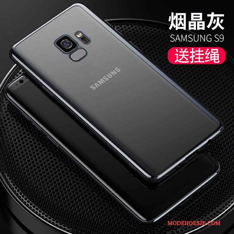 Hoesje Samsung Galaxy S9 Bescherming Doorzichtigtelefoon, Hoes Samsung Galaxy S9 Zacht Anti-fall Donkerblauw