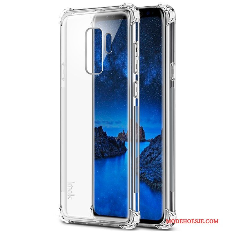 Hoesje Samsung Galaxy S9+ Bescherming Doorzichtigtelefoon, Hoes Samsung Galaxy S9+ Zacht Anti-fall Schrobben