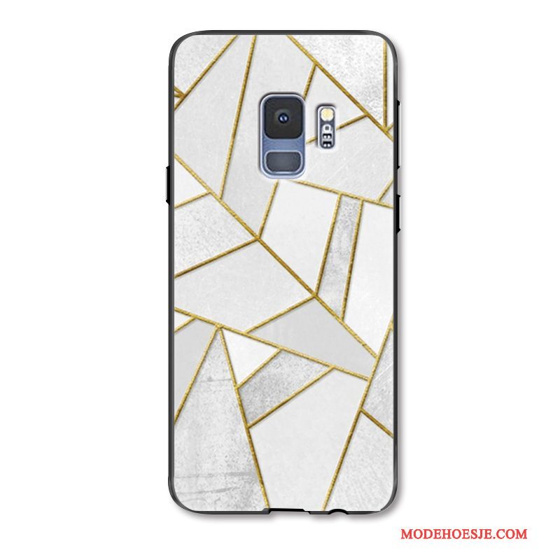 Hoesje Samsung Galaxy S9 Bescherming Hanger Groen, Hoes Samsung Galaxy S9 Kleur Driedimensionaal Geometrie