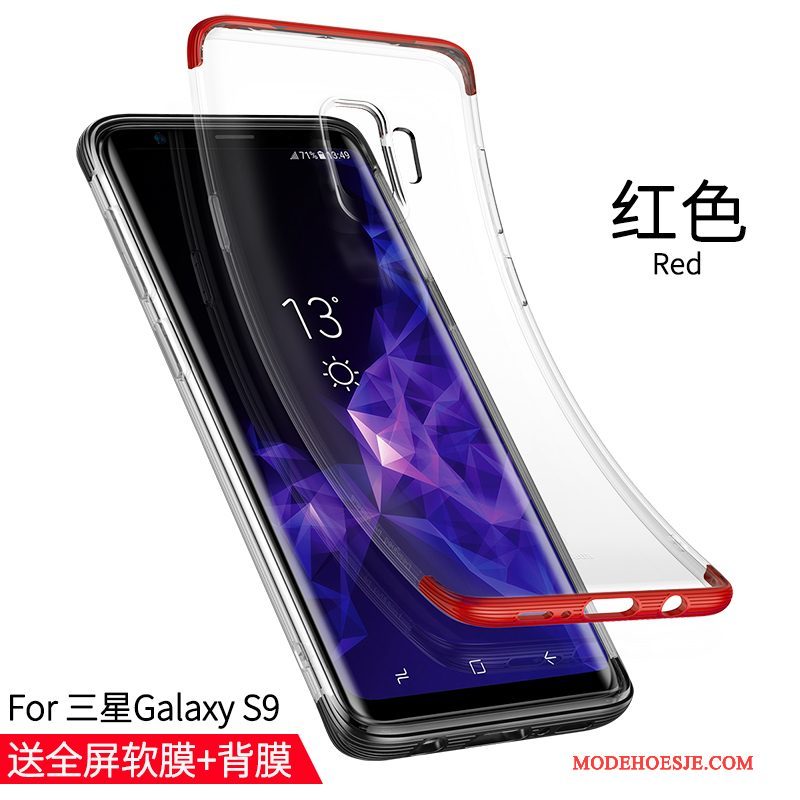 Hoesje Samsung Galaxy S9 Bescherming Rood Trend, Hoes Samsung Galaxy S9 Zacht Dun Anti-fall