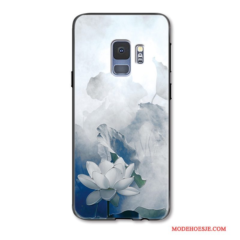 Hoesje Samsung Galaxy S9+ Bescherming Telefoon Zwart, Hoes Samsung Galaxy S9+ Mode Hanger Grijs