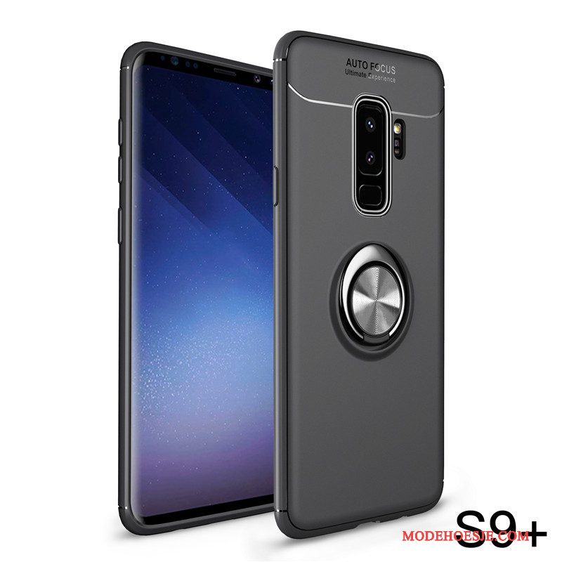 Hoesje Samsung Galaxy S9+ Bescherming Trendy Merktelefoon, Hoes Samsung Galaxy S9+ Siliconen Zwart Anti-fall