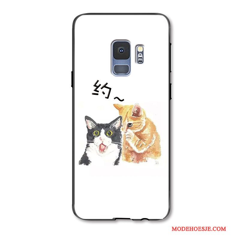 Hoesje Samsung Galaxy S9+ Bescherming Wit Lovers, Hoes Samsung Galaxy S9+ Geschilderd Vers Mooie