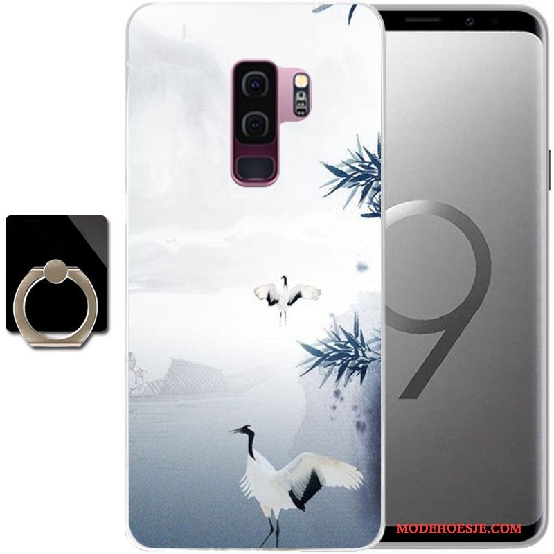 Hoesje Samsung Galaxy S9+ Geschilderd Anti-fall Groen, Hoes Samsung Galaxy S9+ Bescherming Telefoon