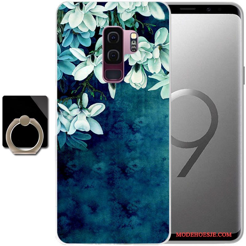 Hoesje Samsung Galaxy S9+ Geschilderd Anti-fall Groen, Hoes Samsung Galaxy S9+ Bescherming Telefoon