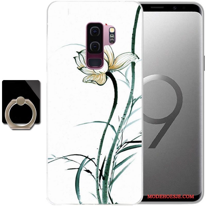 Hoesje Samsung Galaxy S9+ Geschilderd Anti-fall Groen, Hoes Samsung Galaxy S9+ Bescherming Telefoon