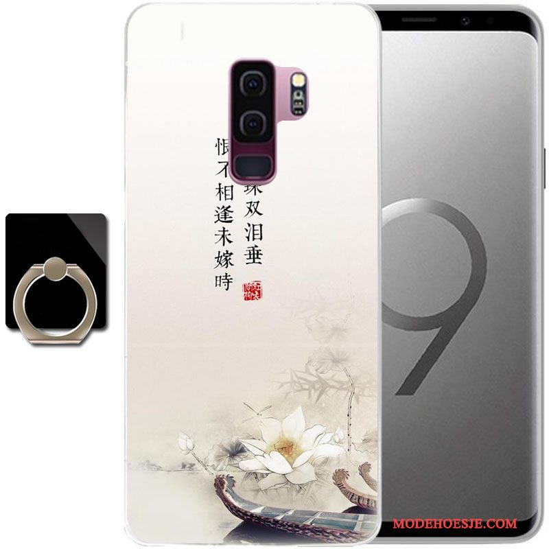 Hoesje Samsung Galaxy S9+ Geschilderd Anti-fall Groen, Hoes Samsung Galaxy S9+ Bescherming Telefoon