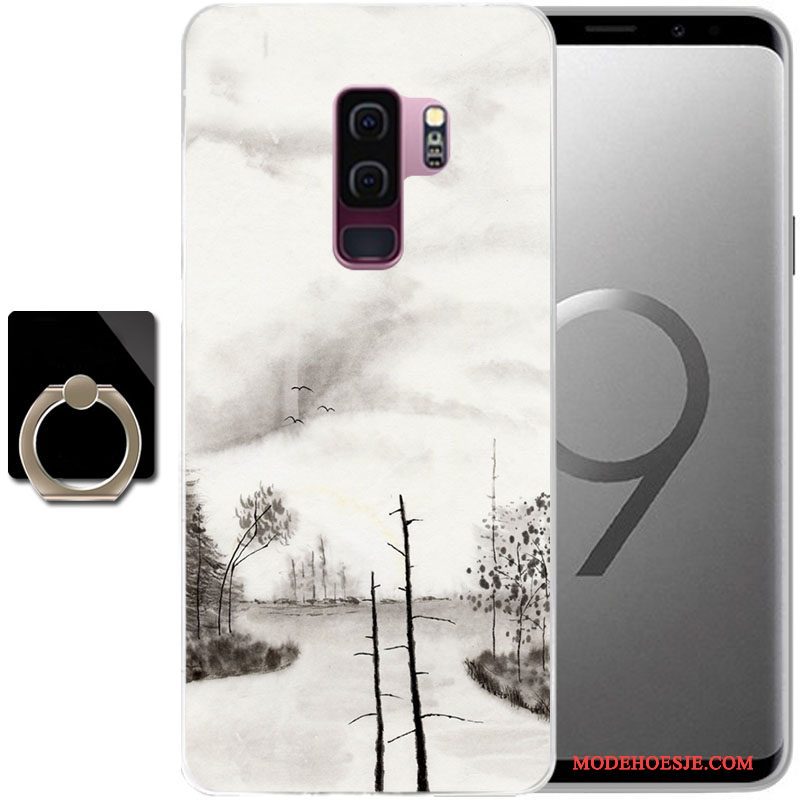 Hoesje Samsung Galaxy S9+ Geschilderd Anti-fall Groen, Hoes Samsung Galaxy S9+ Bescherming Telefoon