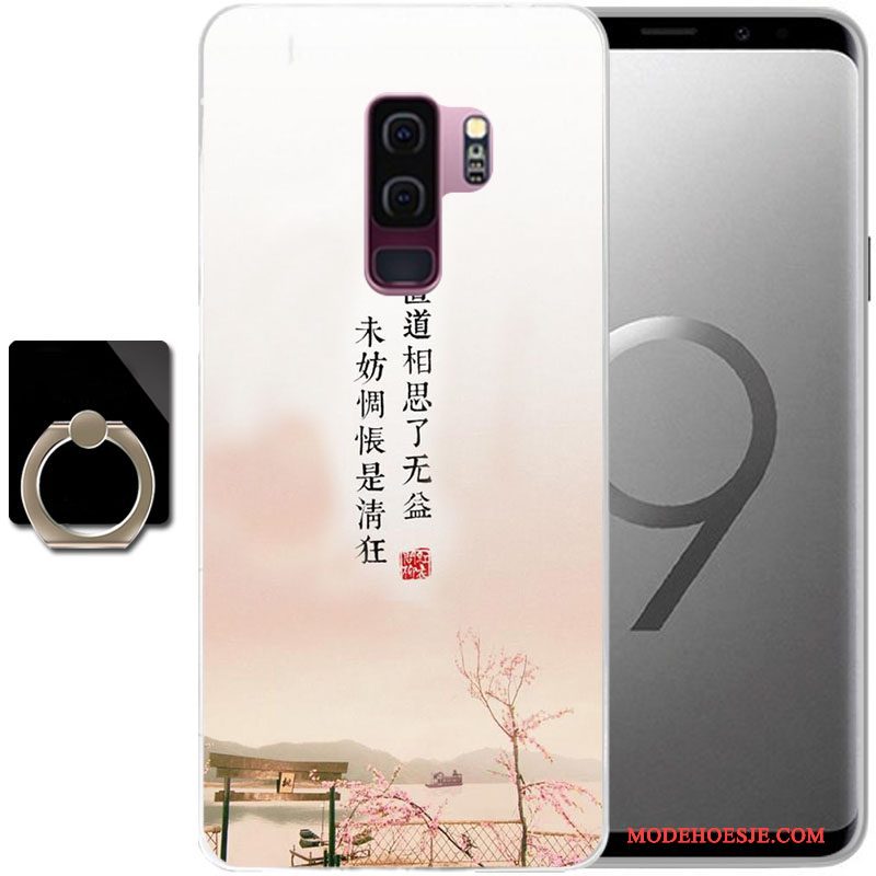 Hoesje Samsung Galaxy S9+ Geschilderd Anti-fall Groen, Hoes Samsung Galaxy S9+ Bescherming Telefoon