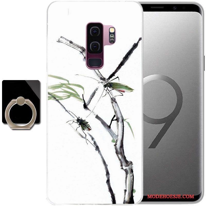 Hoesje Samsung Galaxy S9+ Geschilderd Anti-fall Groen, Hoes Samsung Galaxy S9+ Bescherming Telefoon