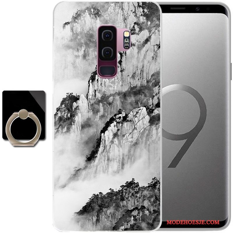 Hoesje Samsung Galaxy S9+ Geschilderd Anti-fall Groen, Hoes Samsung Galaxy S9+ Bescherming Telefoon