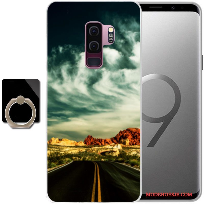 Hoesje Samsung Galaxy S9+ Geschilderd Anti-fall Groen, Hoes Samsung Galaxy S9+ Bescherming Telefoon