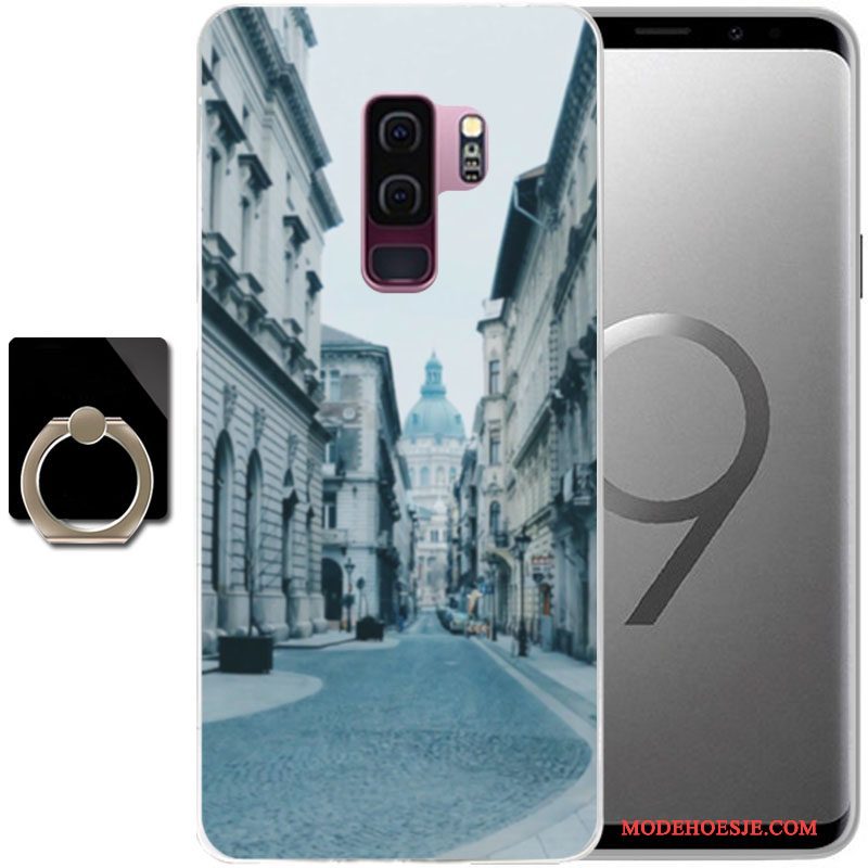 Hoesje Samsung Galaxy S9+ Geschilderd Anti-fall Groen, Hoes Samsung Galaxy S9+ Bescherming Telefoon