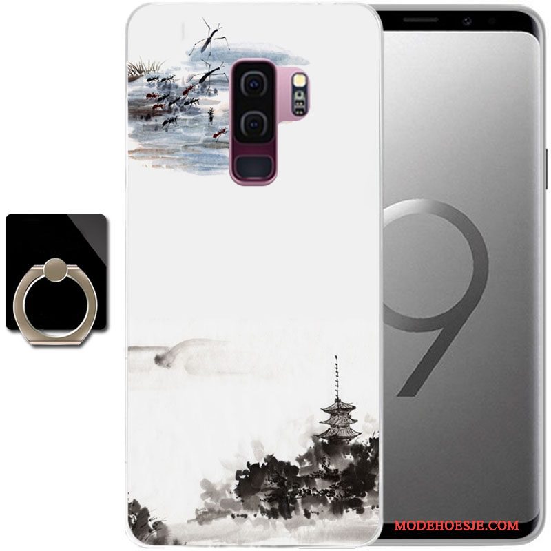 Hoesje Samsung Galaxy S9+ Geschilderd Anti-fall Groen, Hoes Samsung Galaxy S9+ Bescherming Telefoon