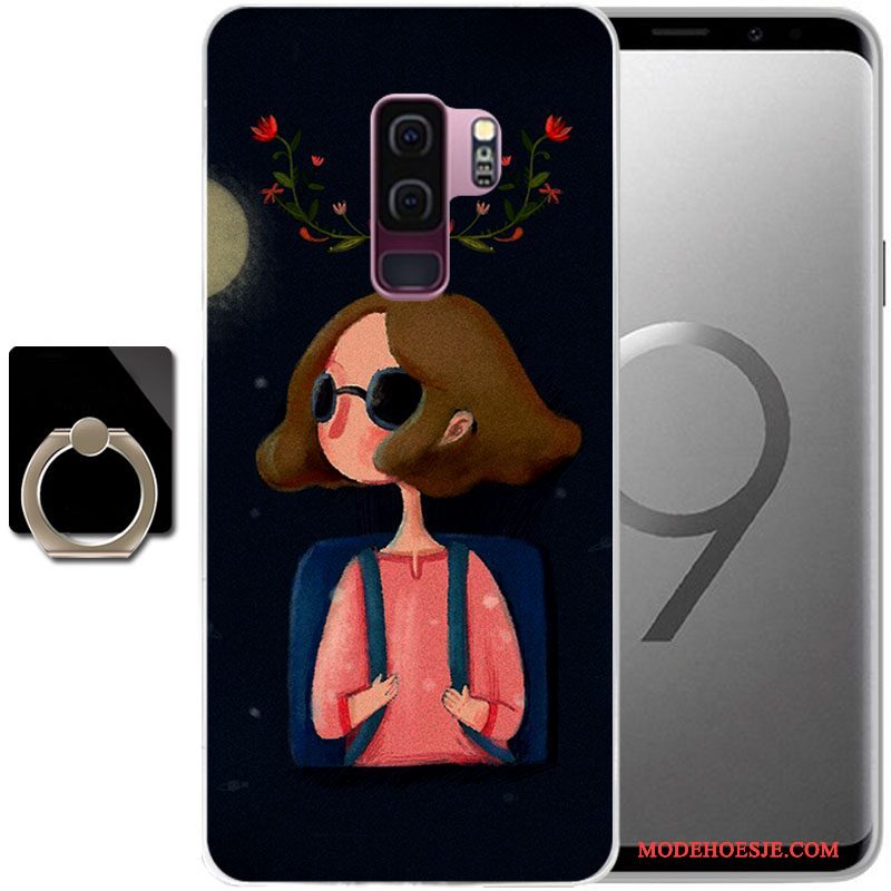 Hoesje Samsung Galaxy S9+ Geschilderd Anti-fall Groen, Hoes Samsung Galaxy S9+ Bescherming Telefoon