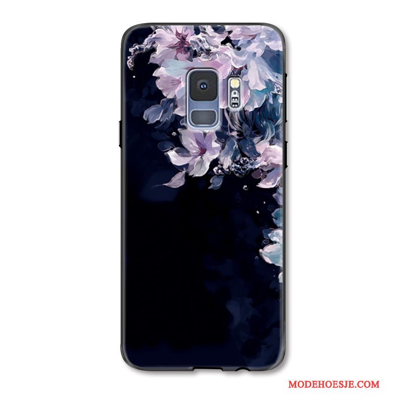 Hoesje Samsung Galaxy S9+ Kleur Mooie Kat, Hoes Samsung Galaxy S9+ Spotprent Bloementelefoon