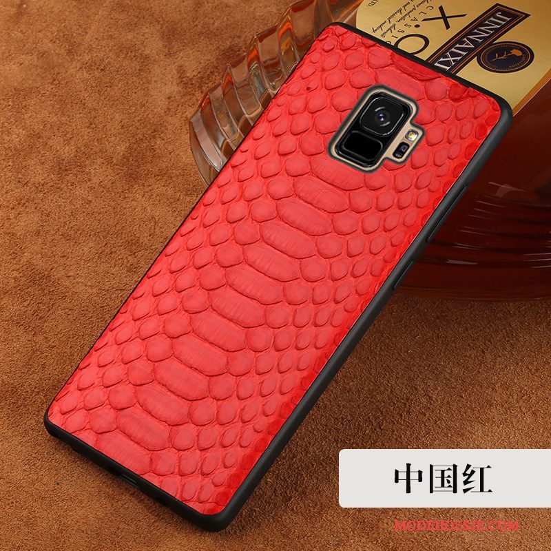 Hoesje Samsung Galaxy S9+ Luxe Nieuwtelefoon, Hoes Samsung Galaxy S9+ Zakken Rood Anti-fall